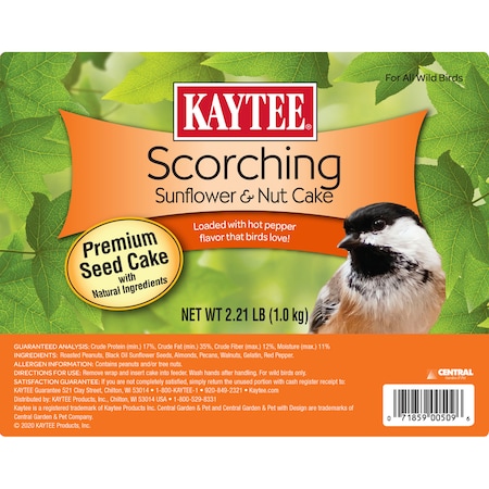 Kaytee Products Kaytee Scorching Songbird Roasted Peanuts Seed and Nut Cake 2.2 lb 100542413